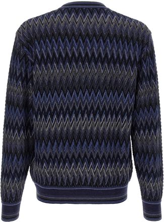Missoni Mens Blue Wool Cardigan Clothing