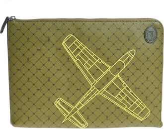 Trussardi Clutch - Heren - Tassen - Groen - Maat: ONE Size Zijde