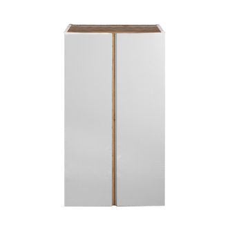 Calicosy Zapatero Entrada Armario 2 Puertas 70x35x111cm Blanco Brillante Madera Indy