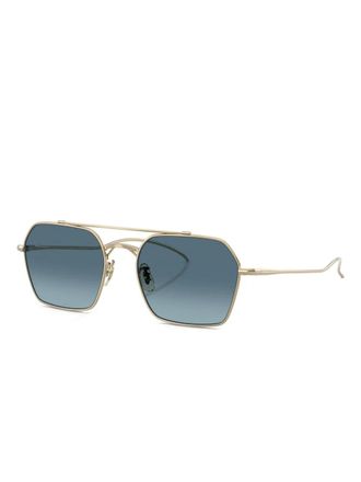 Oliver Peoples TK-15 sunglasses - unisex - Titanium - 53 - Gold