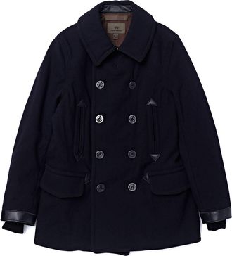 Nigel Cabourn Mens 40s U. s. Navy Pea Coat In Black