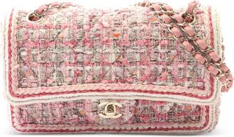 Chanel 2019 Classic Flap tweed schoudertas - Roze