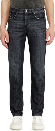Diesel Regular Jeans Regular Waist 2023 D-Finitive, Black/Dark grey, Button fly