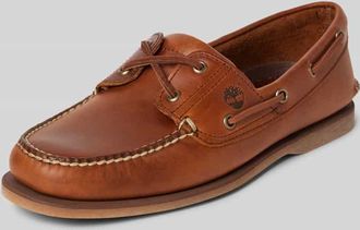 Timberland Bootsschuhe mit Logo-Print Modell CLASSIC BOAT in Cognac, Gr&ouml;&szlig;e 43