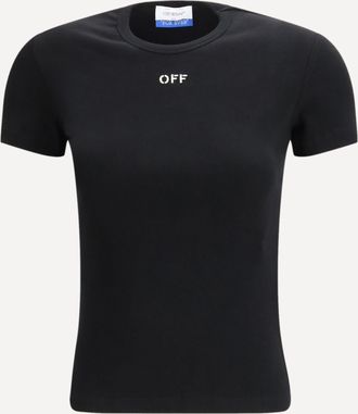 Off-white T-shirt Off Stamp Rib Woman 44