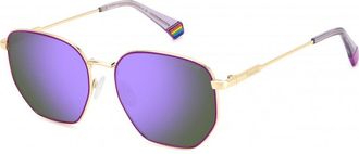 Polaroid Womens PLD 6214 56 S9E Sunglasses - Gold - One Size