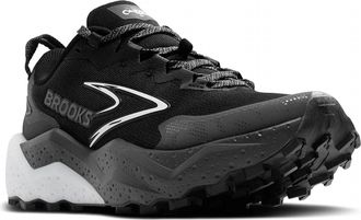 Brooks Womens Caldera 8 Trail Running Shoes In Black/blackened Pearl/white