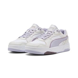 Puma Sneaker PUMA RBD BREAK LOW, Damen, Gr. 37,5, weiss (feather gray, lila crush, puma wei&szlig;), Leder, mehrfarbig, Schuhe Sneaker