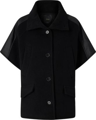 Pinko Carbonara Technische Satijnen Jas - Dames - Zomerjassen - Zwart - S - Satijn - Jassen