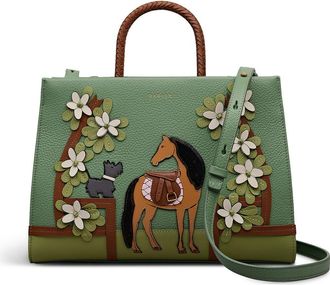 Radley London Lunar New Year Medium Ziptop Satchel Bag in Pistachio at Nordstrom
