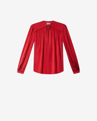 Isabel Marant Blouse Laraya En Soie - Femme - Rouge - Taille 34 - Isabel Marant