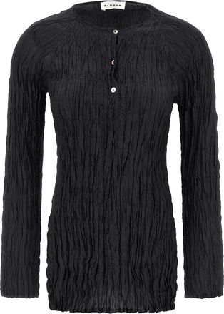 P.A.R.O.S.H. Black Silk Womens Blouse