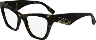 Karl Lagerfeld Cat-Eye Montuur - Dames - Brillen - Bruin - 54 MM - Accessoires