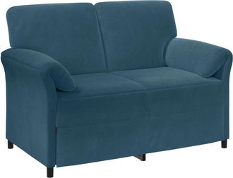 vidaXL Divano A 2 Posti Blu 138 X 83 X 95 Cm Velluto Vidaxl