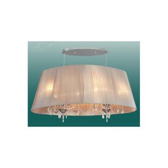 Fabrilamp L&aacute;mpara De Techo Ol&iacute;mpia 6xe14 L.96xan.48xal.reg.cm Negro/cromo
