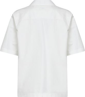 Bottega Veneta Mens Bowling Shirt Chalk Cotton Poplin White