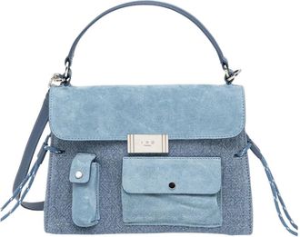 Iro Nomad Crossbody Tas - Dames - Handtassen - Blauw - ONE Size - Leer - Tassen