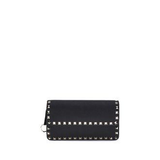 Valentino Garavani Zwarte Kalfslederen Bos Taurus Clutch Bag