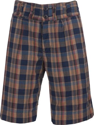 Nigel Cabourn Shorts Madras - Blu