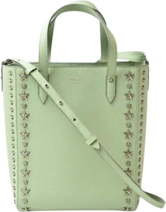 Jimmy Choo London Pre-owned Tote Bag - Dames - Vintage Shopper - Groen - ONE Size - Leer - Vintage