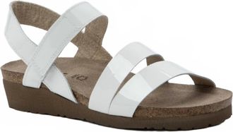 Naot Womens Kayla Sandal In Porcelain Patent Leather
