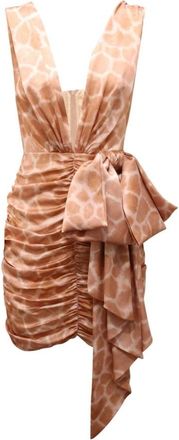 Elisabetta Franchi Silk Dress with Zipper Back