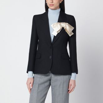 Valentino Black single-breasted jacket with bow
