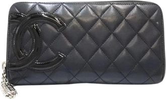 Chanel Pre-owned Portemonnee - Dames - Vintage Accessoires - Zwart - ONE Size - Leer - Vintage