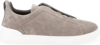 Ermenegildo Zegna Low-Top Sneaker with Hidden Laces in Calf Leather
