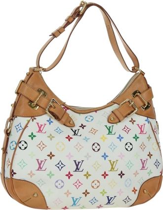 Louis Vuitton Greta Monogram Multicolor White Canvas Handbag (Pre-Owned)