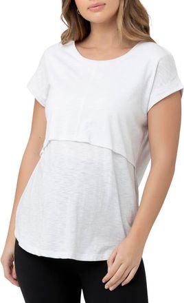 Ripe Richie Nursing Shirt in White at Nordstrom, Size Xx-Large