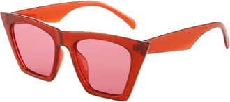 Generic Trendy Mens And Womens Sunglasses Outdoor Commuter Vacation Sun Glasses(Red)