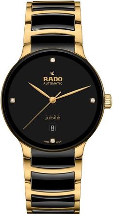Rado True Square Automatic Open Heart Ceramic Bracelet Watch, 38mm in Black at Nordstrom