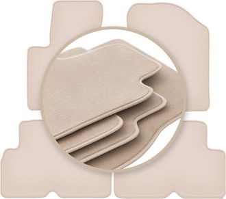 OEM Alfombrillas Beige Premium Para Kia Carens Iv Monovolumen 2013-2018