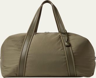 Loro Piana Mens Wind Nylon and Leather Duffel Bag