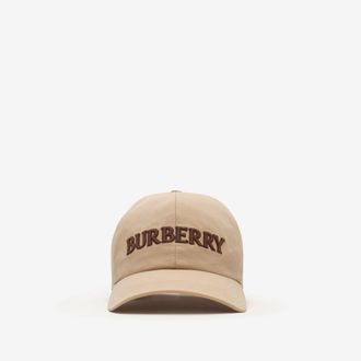 Burberry Logo Gabardine Baseball Cap
