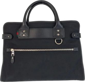 Gucci Pre-owned Handbags, male, Black, Size: ONE SIZE Pre-owned Leather briefcases