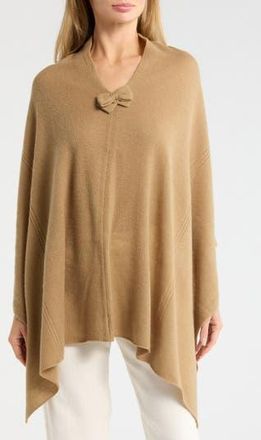 Portolano Cashmere Bow Poncho in Incense at Nordstrom Rack