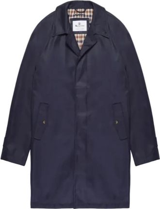 Aquascutum Archival Mac Coat - Heren - Mantel - Blauw - M - Katoen - Jassen