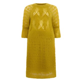 Alberta Ferretti Vestido Largo de Punto - Dresses - Mujer - Amarillo - S