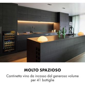 Klarstein Klarstein Vinsider 41 Frigorifero da incasso Duo Onyx 41 Fl 2 zone