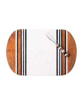 Juliska Stonewood Stripe 15 Serving Board with Spreader