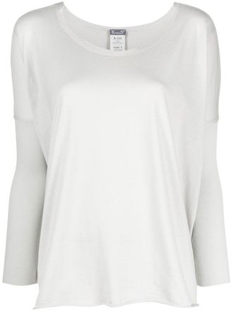 Kristensen Du Nord long sleeve T-shirt - women - Cotton - 3 - Neutrals
