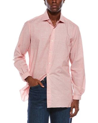 Isaia Linen-Blend Shirt