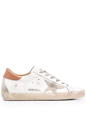 Golden Goose Super Star Leather Upper And Heel Suede Star And Heel