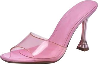 Generic Womens Elegant Summer Slippers, Summer Slippers with Footbed, Flat Non-Slip Beach Shoes, Stiletto Heel, Casual High Heels Sandals, Breathable Womens S