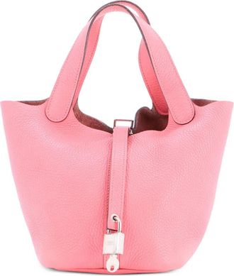 Herm&egrave;s Picotin Lock Bag Clemence PM bucket bag - Rosa