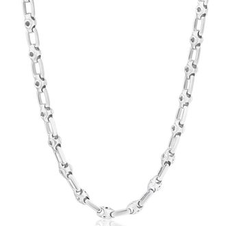 Pompeii3 Mens 14k Gold (38gram) or Platinum (71gram) 4.5mm Link Chain Necklace 20