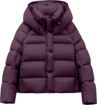 Generic Puffer Jackets for Women UK Winter Warm Quilted Down Jacket Womens Cropped Zip Up Padded Coats Long Sleeve Hooded Coat Loose Fit Plain Casual Jacket w