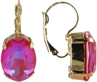Lott. Gioielli Swarovski Oval Stone Hook Earrings in Fuchsia at Nordstrom, Size Medium